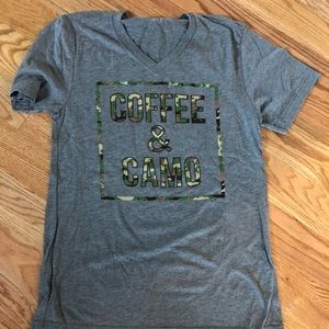 Camo + Coffee Tee, super soft